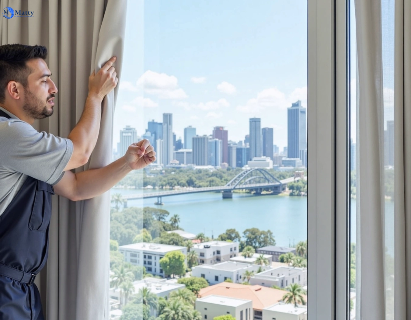 Professional curtain steam cleaning service alexandra-headland QLD by Matty Curtain Cleaning