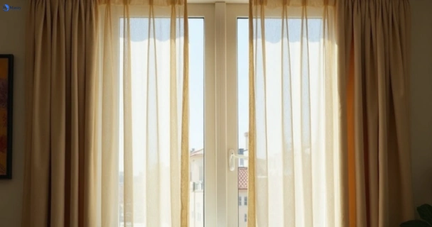 Dull dusty drapes in alexandra-headland before professional cleaning